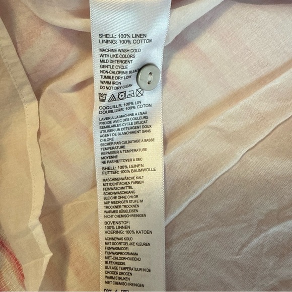 Tommy Bahama Bella Hermosa Shift Dress Size Small Linen Pink White Striped - Picture 7 of 10